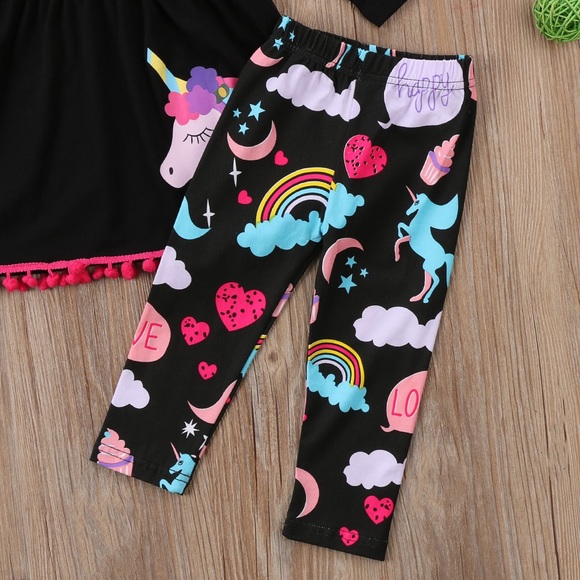LAST TWO! 🦄Unicorn Top+ leggings 2pcs set - Picture 3 of 4